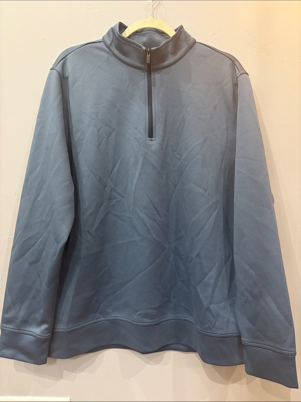 Hickey Freeman Men’s L Blue Performance Quarter Zip Pullover